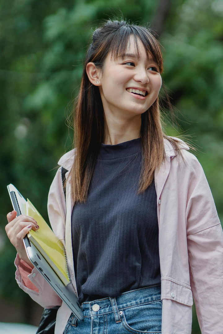 Learner carrying study materials